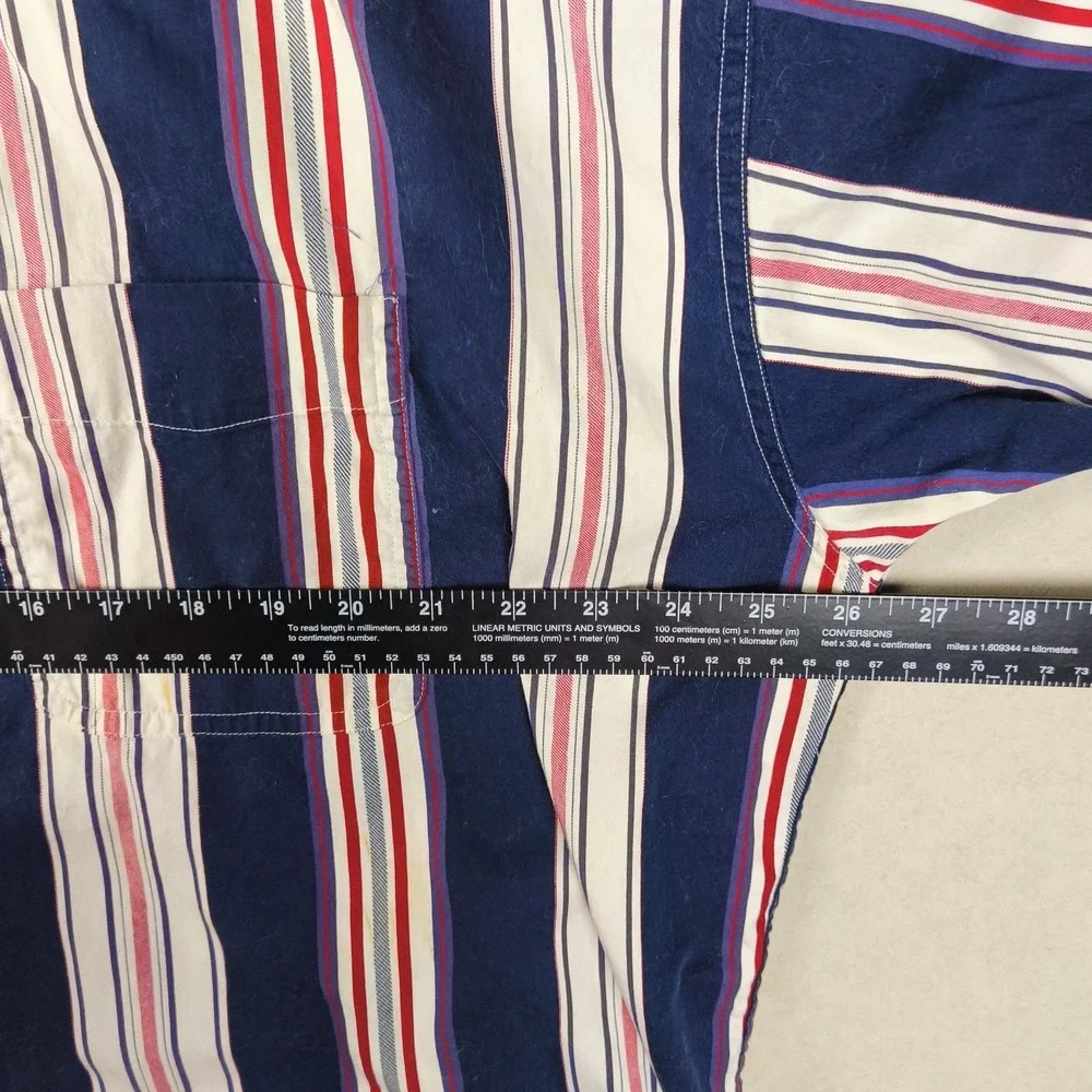 Vintage Chaps Ralph Lauren Men XL MultiColor Button Down Shirt Striped